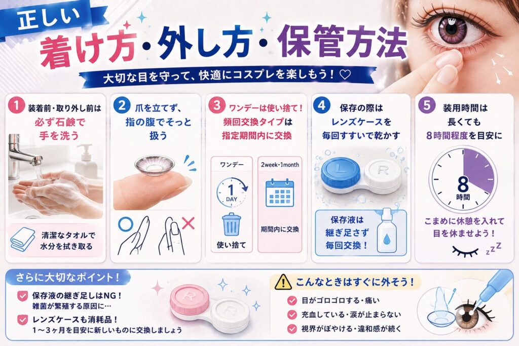 正しい着け方・外し方・保管方法