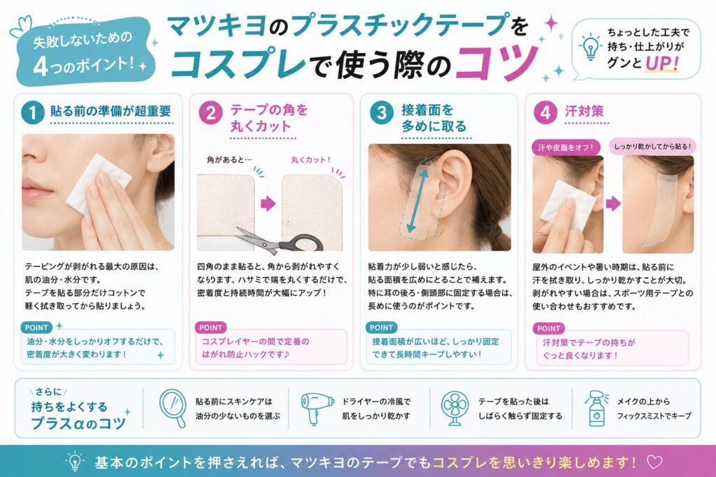 マツキヨのプラスチックテープをコスプレで使う際のコツ
