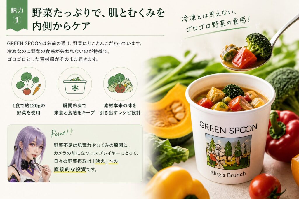 実際にGREEN SPOONを調理・盛り付けした写真