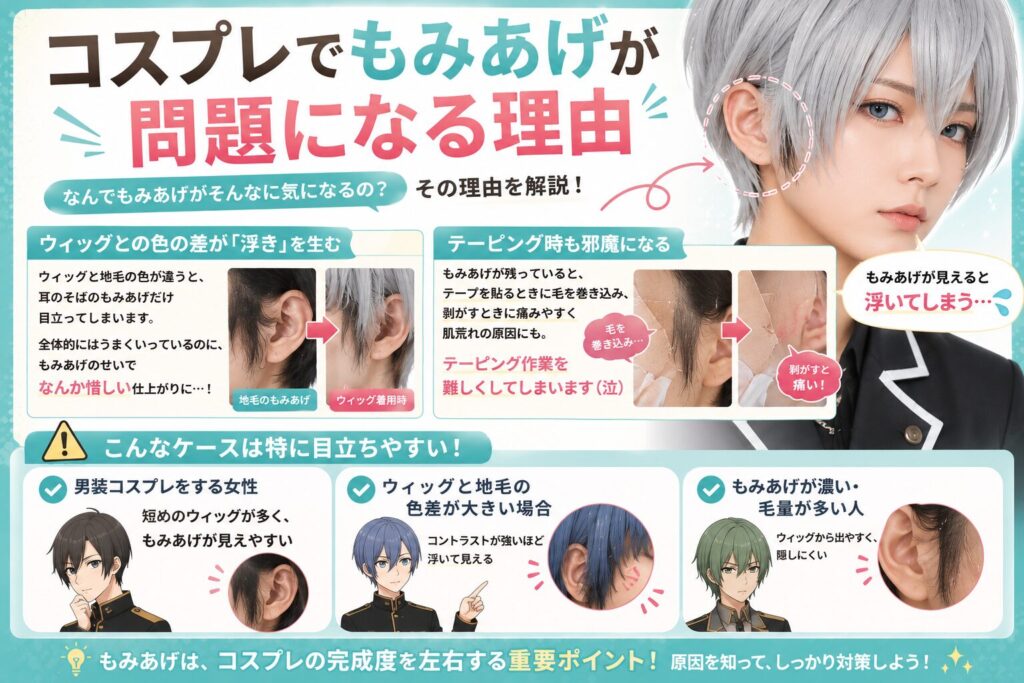 コスプレでもみあげが問題になる理由
