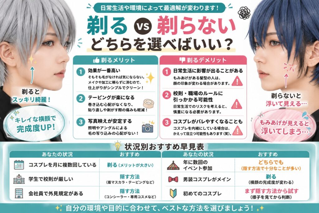 剃る vs 剃らない|どちらを選べばいい?