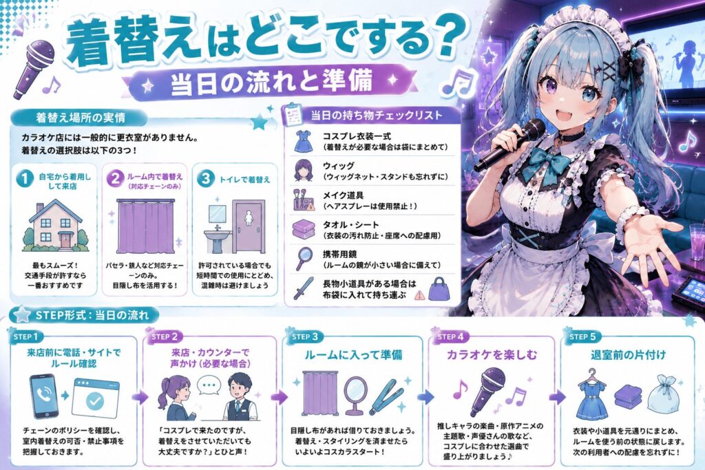 着替えはどこでする？当日の流れと準備